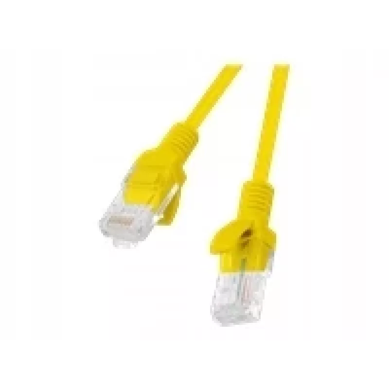 LANBERG tinklo kabelis RJ-45 Cat5e PCU5-20CC-0025-Y, 0.25 m, geltonas, U/UTP, CCA, 26 AWG