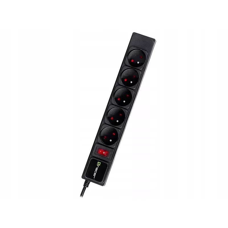 Apsauginis lizdas TRACER PowerGear Tracer 47138 5 m Juodas maitinimo lizdų blokas su 5 m kabeliu