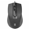 Laidinė optinė dešiniarankė pelė DEFENDER Optimum MB-270, 1000 DPI, USB Type-A, 3 mygtukai, juoda, 1,5 m laidas
