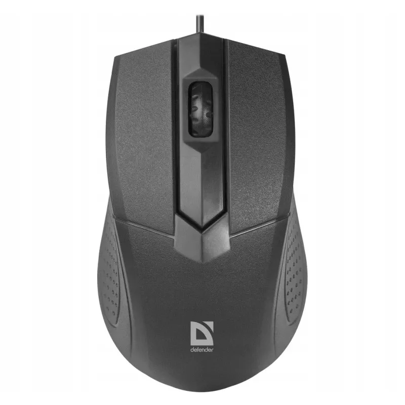 Laidinė optinė dešiniarankė pelė DEFENDER Optimum MB-270, 1000 DPI, USB Type-A, 3 mygtukai, juoda, 1,5 m laidas
