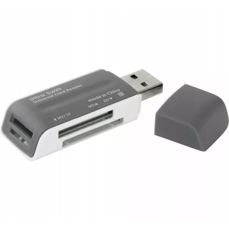 Kortelių skaitytuvas DEFENDER ULTRA SWIFT USB 2.0 modelis 83260 — suderinamas su SD ir microSD kortelėmis