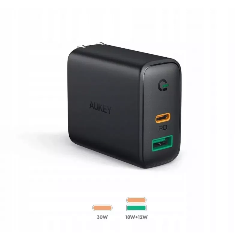 sieninis Charger 2xUSB Galia Delivery (1xUSB A+1xUSB C) 5.4A 30W Dynamic Detect PA-D1