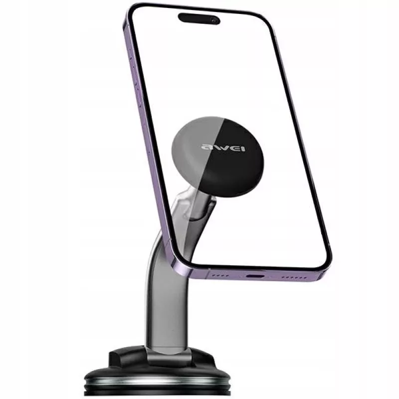 Magnetinis telefono laikiklis Awei X45, skirtas tvirtinti prie priekinio stiklo ir prietaisų skydelio, suderinamas su išmaniaisiais telefonais