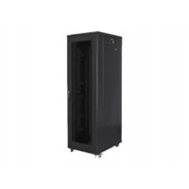 Stovimoji spinta 19 colių LANBERG FF01-8842-23B 42U su tinklinėmis priekinėmis durelėmis, juoda