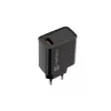 NATEC AC greitas įkrovimas vidinis laidinis įkroviklis Ribera — 18W (5–15V, iki 3A), 1× USB-A, Huawei FCP/SCP, juodas