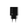 NATEC AC greitas įkrovimas vidinis laidinis įkroviklis Ribera — 18W (5–15V, iki 3A), 1× USB-A, Huawei FCP/SCP, juodas