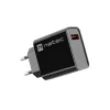 NATEC AC greitas įkrovimas vidinis laidinis įkroviklis Ribera — 18W (5–15V, iki 3A), 1× USB-A, Huawei FCP/SCP, juodas