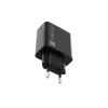 NATEC AC greitas įkrovimas vidinis laidinis įkroviklis Ribera — 18W (5–15V, iki 3A), 1× USB-A, Huawei FCP/SCP, juodas