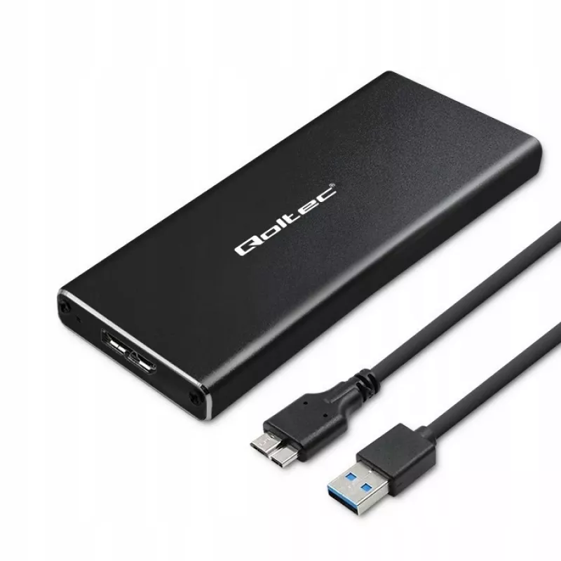 M.2 SATA SSD korpusas QOLTEC 51854 USB 3.0 be įrankių