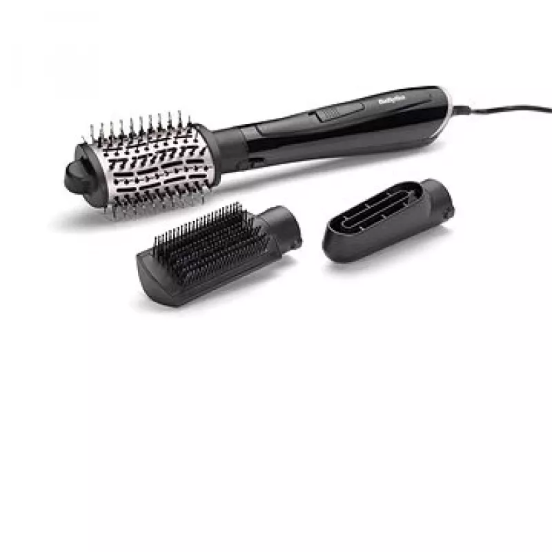 Karšto oro šepetys BABYLISS Style Smooth 1000 Airflow AS128E, 1000 W, juodas, 3 šepečiai, joninė technologija, reguliuojamas termostatas