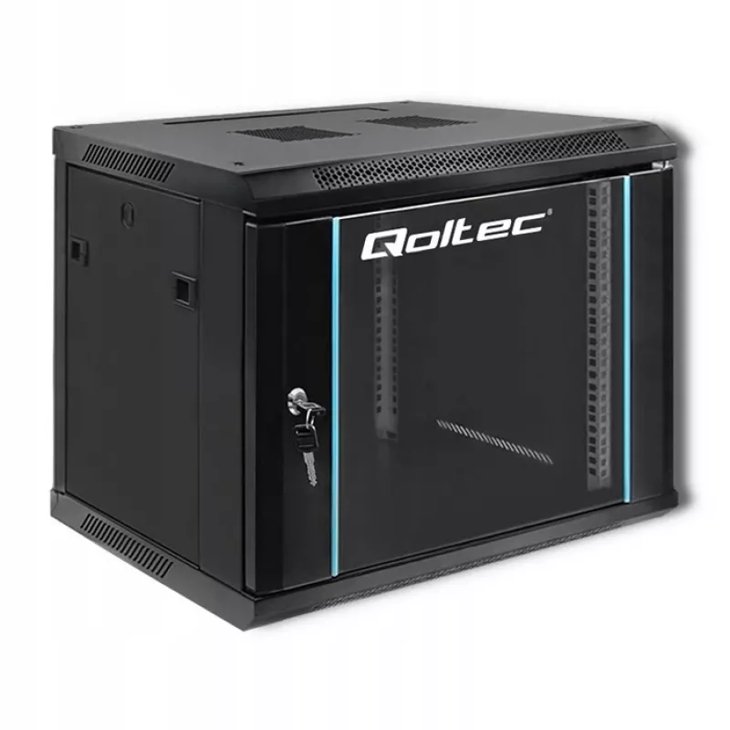 19 colių stovo spinta QOLTEC 54463 9U 600x500x450 mm metalinis gaubtas tinklo įrangai