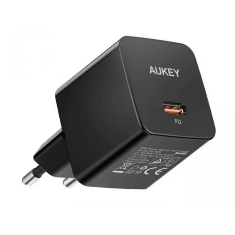 Sieninis įkroviklis Aukey PA-Y20S 20W USB-C Power Delivery, kompaktiškas vieno prievado