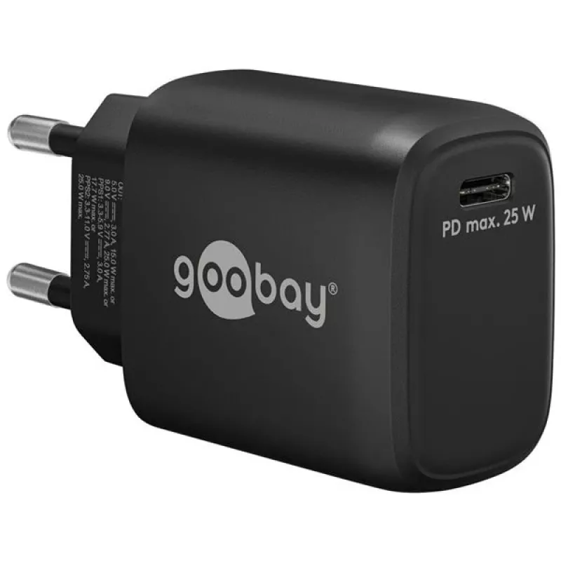 Goobay 65367 Įkroviklis Vidaus AC Nešiojamiesiems Kompiuteriams Išmaniesiems Telefonams Planšetiniams Kompiuteriams Juoda
