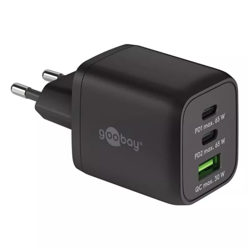 Goobay 64753 Charger for Mobile Devices Headphones - Smartphone - Tablet Juoda AC Fast Charging vidinis (64753)