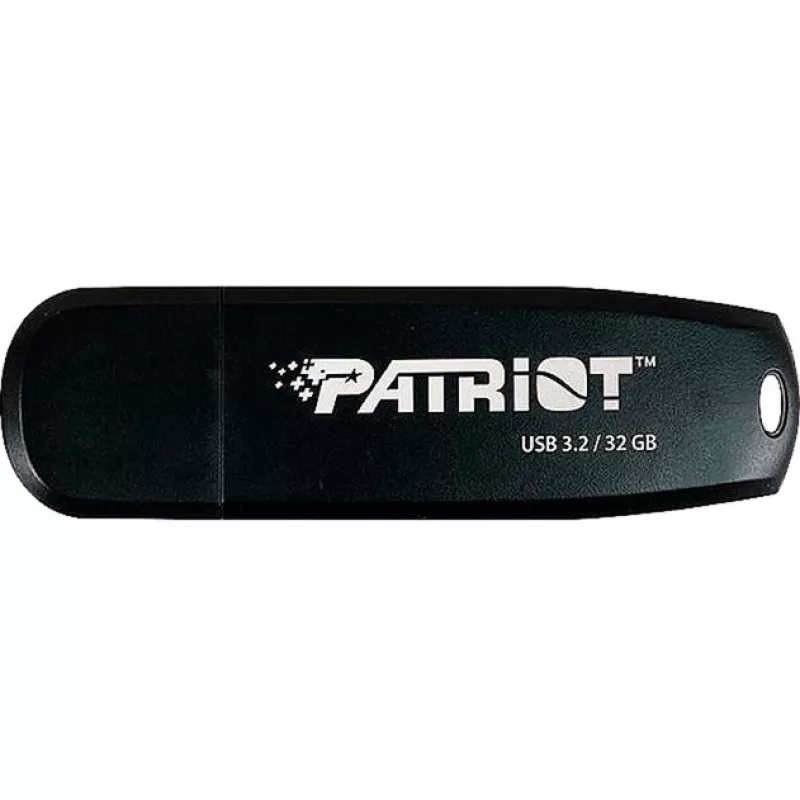 USB atmintukas PATRIOT 32 GB USB Type-A 3.2 Gen 1 juodas, 80 MB/s, kišeninis raktų pakabukas