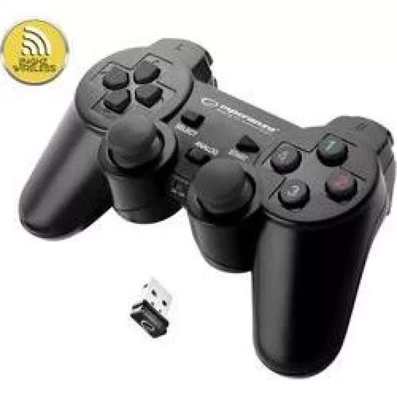 Esperanza EGG108K žaidimų valdiklis juodas USB 2.0 žaidimų pultelis analoginis / skaitmeninis PC, PlayStation 3