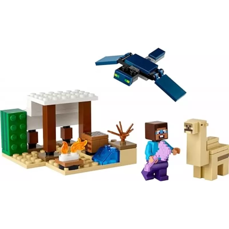 Lego Minecraft 21251 Steve'o dykumos ekspedicijos žaislų biomas komplektas