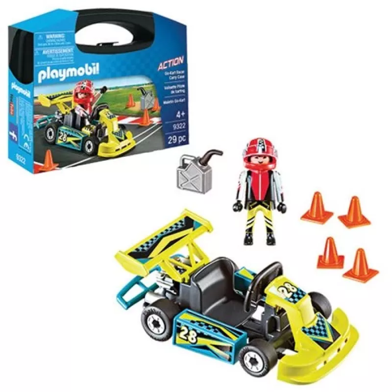 Žaislinė figūrėlė PLAYMOBIL Go-Kart lenktynininko nešiojimo dėklas
