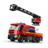 Konstruktorius LEGO City gaisrinė su sukiojamų kopėčių automobiliu 60414 — 843 detalės, 5 minifigūrėlės, 220×320×140 mm