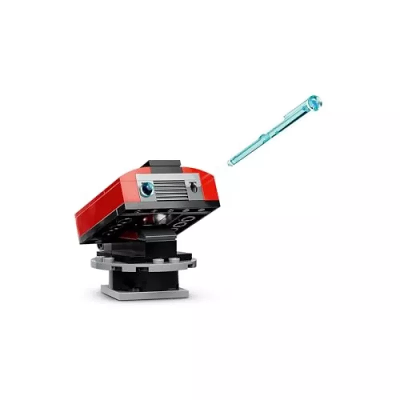 Konstruktorius LEGO City gaisrinė su sukiojamų kopėčių automobiliu 60414 — 843 detalės, 5 minifigūrėlės, 220×320×140 mm