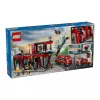 Konstruktorius LEGO City gaisrinė su sukiojamų kopėčių automobiliu 60414 — 843 detalės, 5 minifigūrėlės, 220×320×140 mm