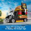 LEGO City Burger Van – maisto sunkvežimio žaislas 5 metų ir vyresniems berniukams ir mergaitėms, transporto priemonės konstravimo rinkinys su virtuvės komplektu, pardavėjo minifigūrėle ir aksesuarais