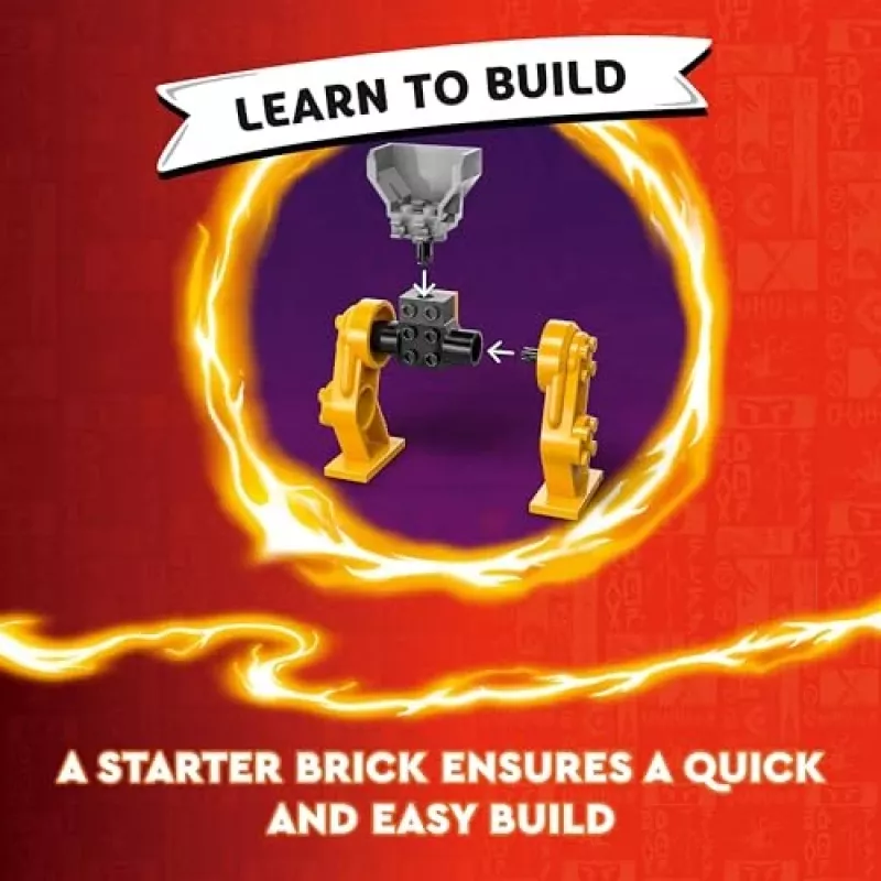 LEGO NINJAGO Arin mūšio mecha veiksmo figūrėlė, ninja žaislas berniukams, mergaitėms ir vaikams nuo 4 metų, Dragons Rising rinkinys su Arin minifigūrėle ir mini Kata