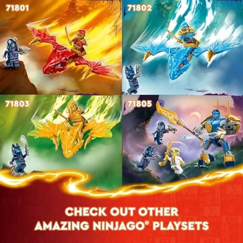LEGO NINJAGO Arin mūšio mecha veiksmo figūrėlė, ninja žaislas berniukams, mergaitėms ir vaikams nuo 4 metų, Dragons Rising rinkinys su Arin minifigūrėle ir mini Kata