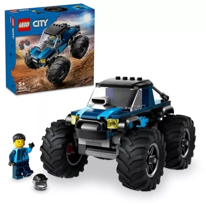Konstruktorius LEGO City 60402 Mėlynas monstriškasis sunkvežimis su didelėmis padangomis, 148 dalys, 1 minifigūrėlė, amžius 5+