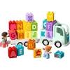 Konstruktorius LEGO DUPLO 10421 ABC sunkvežimis, 36 dalys, 2 minifigūrėlės, nuo 2 metų, matmenys 110×140×70 mm