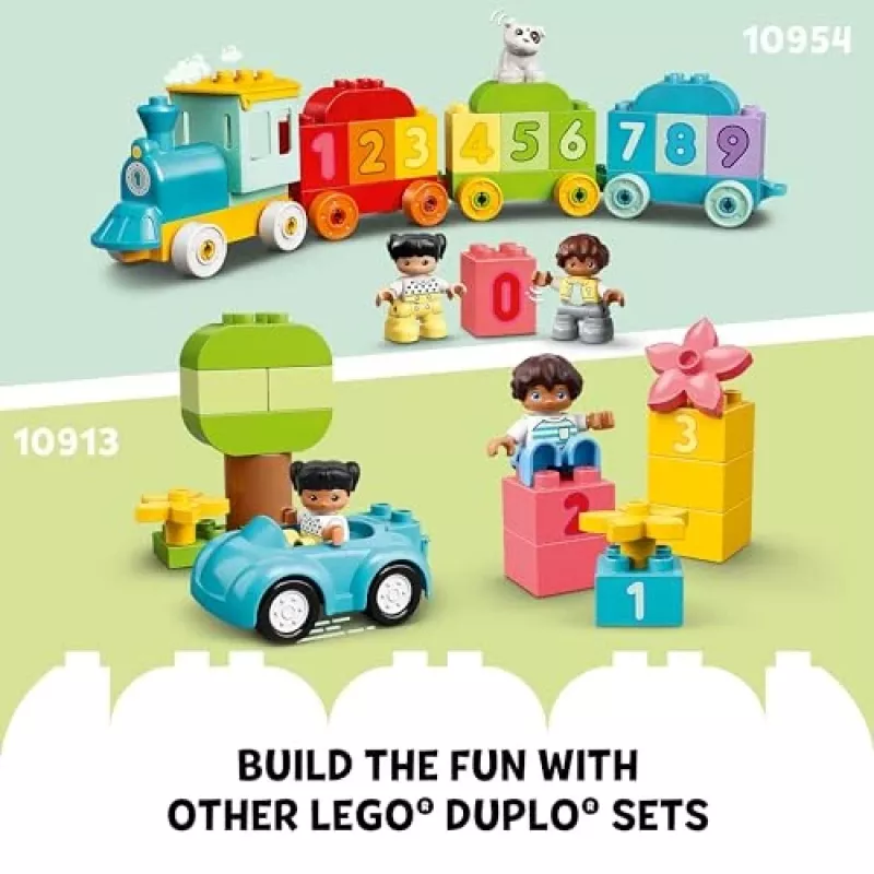 Konstruktorius LEGO DUPLO 10421 ABC sunkvežimis, 36 dalys, 2 minifigūrėlės, nuo 2 metų, matmenys 110×140×70 mm
