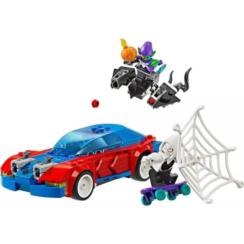 Lego Marvel 76279 Spider-Man lenktyninis automobilis ir Venom Green Goblin statomas rinkinys