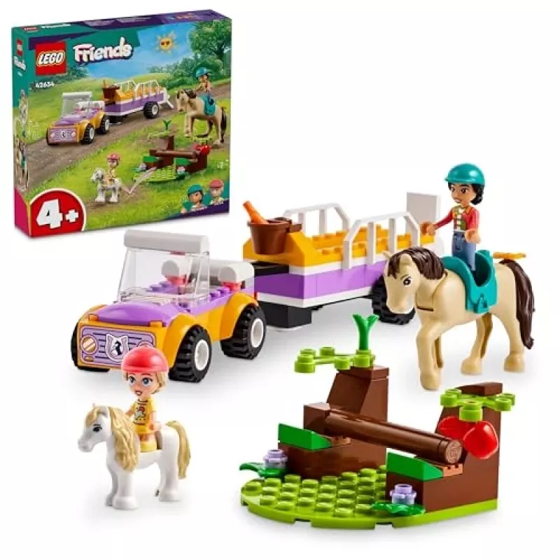 LEGO Friends Arklys ir Ponių Priekaba Gyvūnų Žaislų Rinkinys 42634