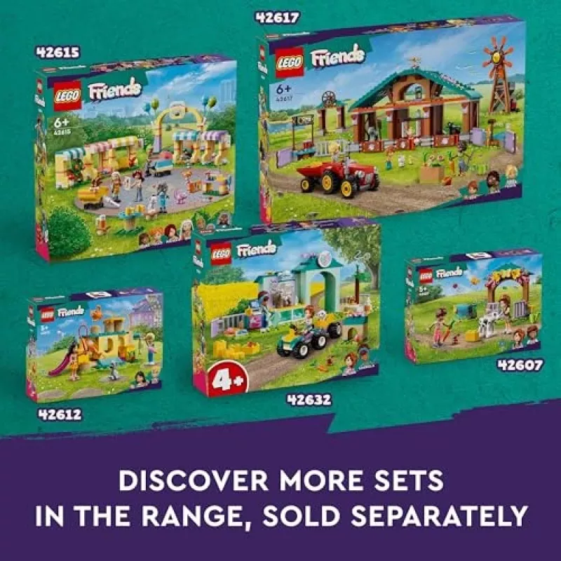 LEGO Friends Arklys ir Ponių Priekaba Gyvūnų Žaislų Rinkinys 42634