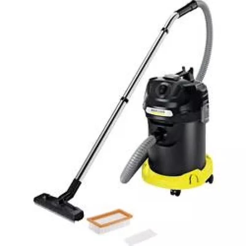 Sausas dulkių siurblys Karcher AD 4 Premium — 17 l, 600 W, be maišelio, metalinė žarna, chromuotas vamzdis