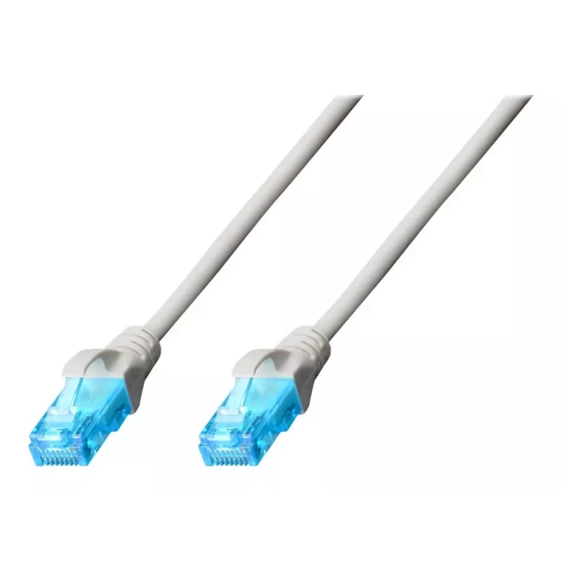 DIGITUS - komutacinis kabelis - RJ-45 (M) į RJ-45 (M) - 25 m - UTP - CAT 5e - ekranuotas, be užkabinimo - pilkas