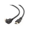 HDMI v2.0 90 laipsnių vyriškas į tiesų vyrišką jungtį kabelis, 19 kontaktų auksu padengtos jungtys, 1,8 m, didmeninė pakuotė