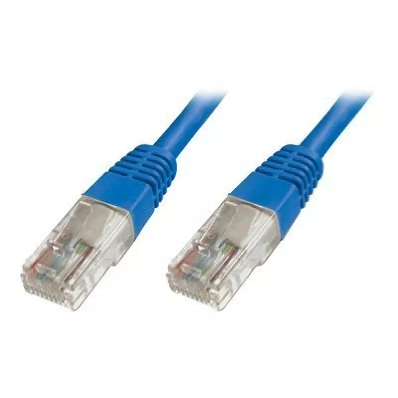 komutacinis kabelis U/UTP Cat.5e PVC 0,5m mėlynas