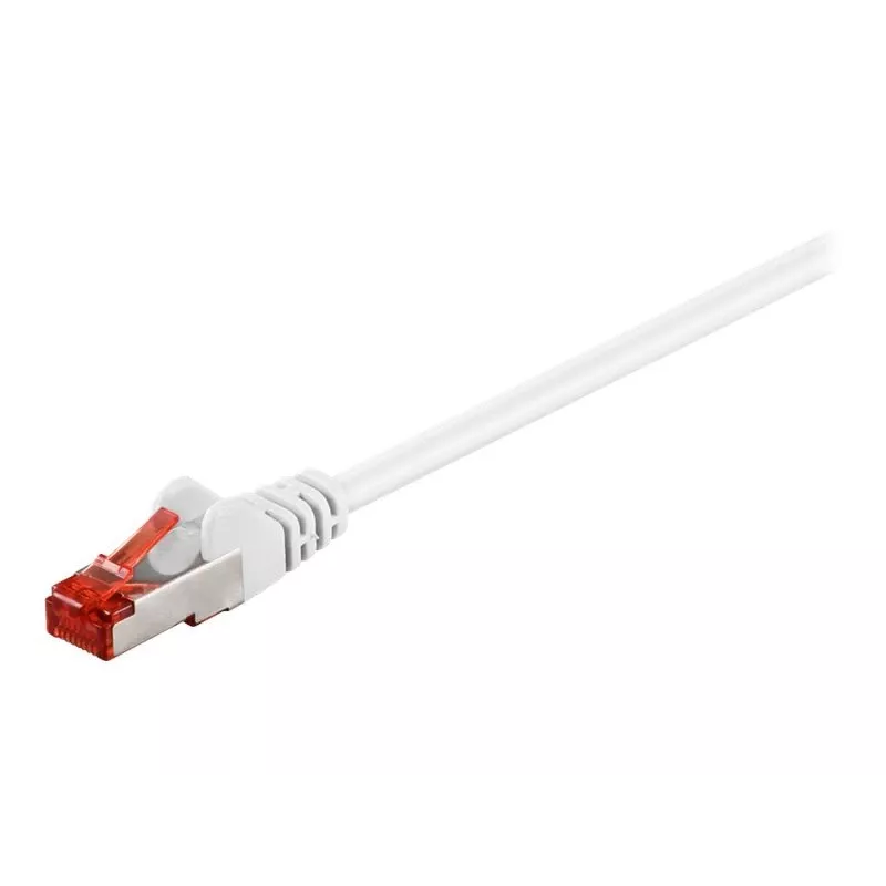 Wentronic Goobay - Tinklo kabelis - RJ-45 (V) į RJ-45 (V) - 2,0m - SFTP, PiMF - CAT 6 - Formuotas - Baltas (95501)