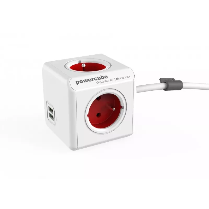 Allocacoc Extended USB 1,5M RED 2402 RD jungiamumo priedas raudonas