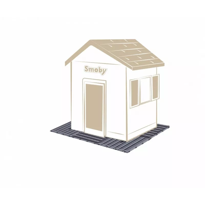 Smoby Grindys sodo nameliui Life - Antracito pilka, 10 plokščių, 2,5 m²