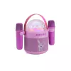 AKAI JoyBox Kids Karaoke rinkinys su Bluetooth, USB, MicroSD, AUX, FM radiju, RGB šviesomis, balso keitikliu, laidiniu mikrofonu, įkraunama 1200 mAh baterija, 5W RMS