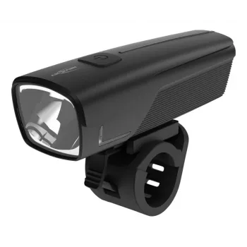 ANSMANN 1600-0524 LED priekinis dviračio žibintas, 500 liumenų, 50 liuksų, 2600 mAh, 2 W, juodas