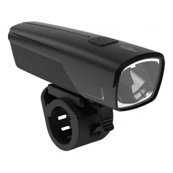 ANSMANN 1600-0524 LED priekinis dviračio žibintas, 500 liumenų, 50 liuksų, 2600 mAh, 2 W, juodas