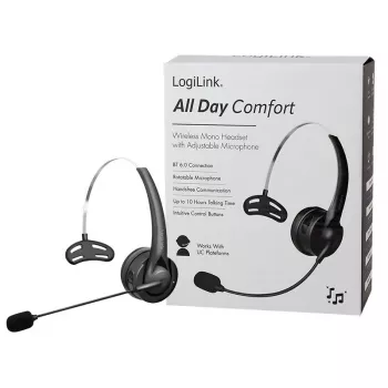 LogiLink BT0075 On-Ear Bluetooth ausinės juodos