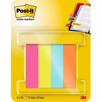 3M Post-it puslapio žymeklis 670-4-POP įvairiaspalvis 4x50 lapų/pakuotė