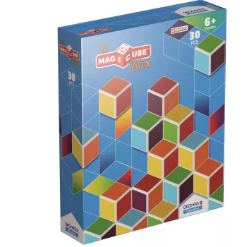 Geomag MagiCube GM120 Magnetiniai statybiniai blokeliai, 30 vnt., įvairiaspalviai, kvadratiniai, unisex, vaikams nuo 1,5 m.
