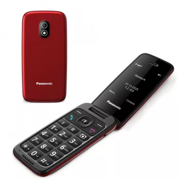 PANASONIC KX-TU410EXR Clamshell Mobilusis Telefonas - Raudonas