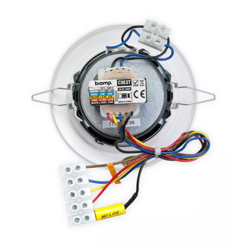 Biamp CM3T 2 krypčių lubinis garsiakalbis - baltas (RAL 9010)