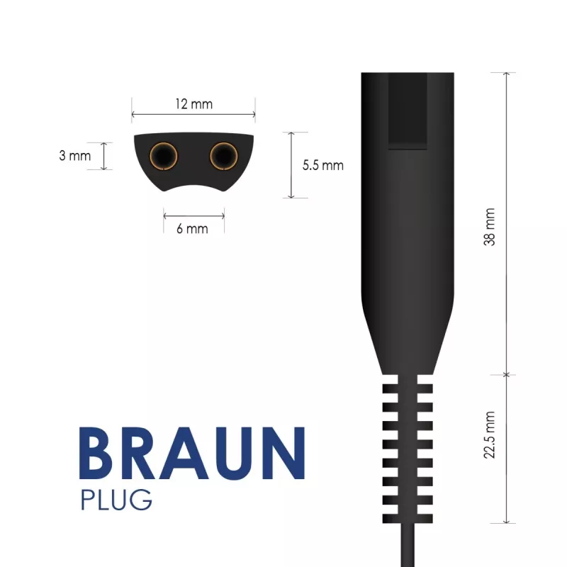 AKYGA maitinimo šaltinis Braun depiliatoriams - 12V 400mA AC/DC adapteris